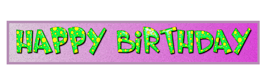 Vibrant Happy Birthday Banner PNG