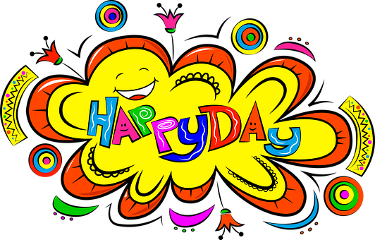 Vibrant Happy Day Illustration PNG