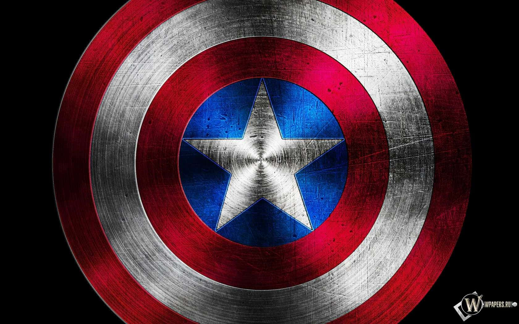 Vibrant Hd Image Of Captain America's Shield Wallpaper