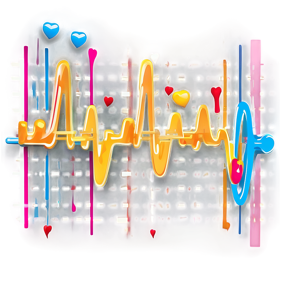 Vibrant Heartbeat Illustration Png Ifj PNG