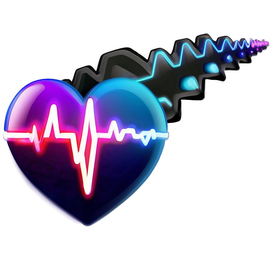 Vibrant Heartbeat Illustration Png Rwg46 PNG