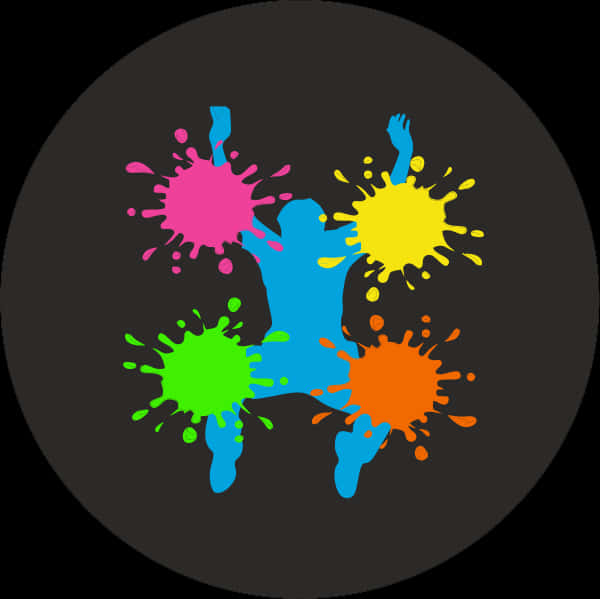 Vibrant Holi Color Splashes PNG