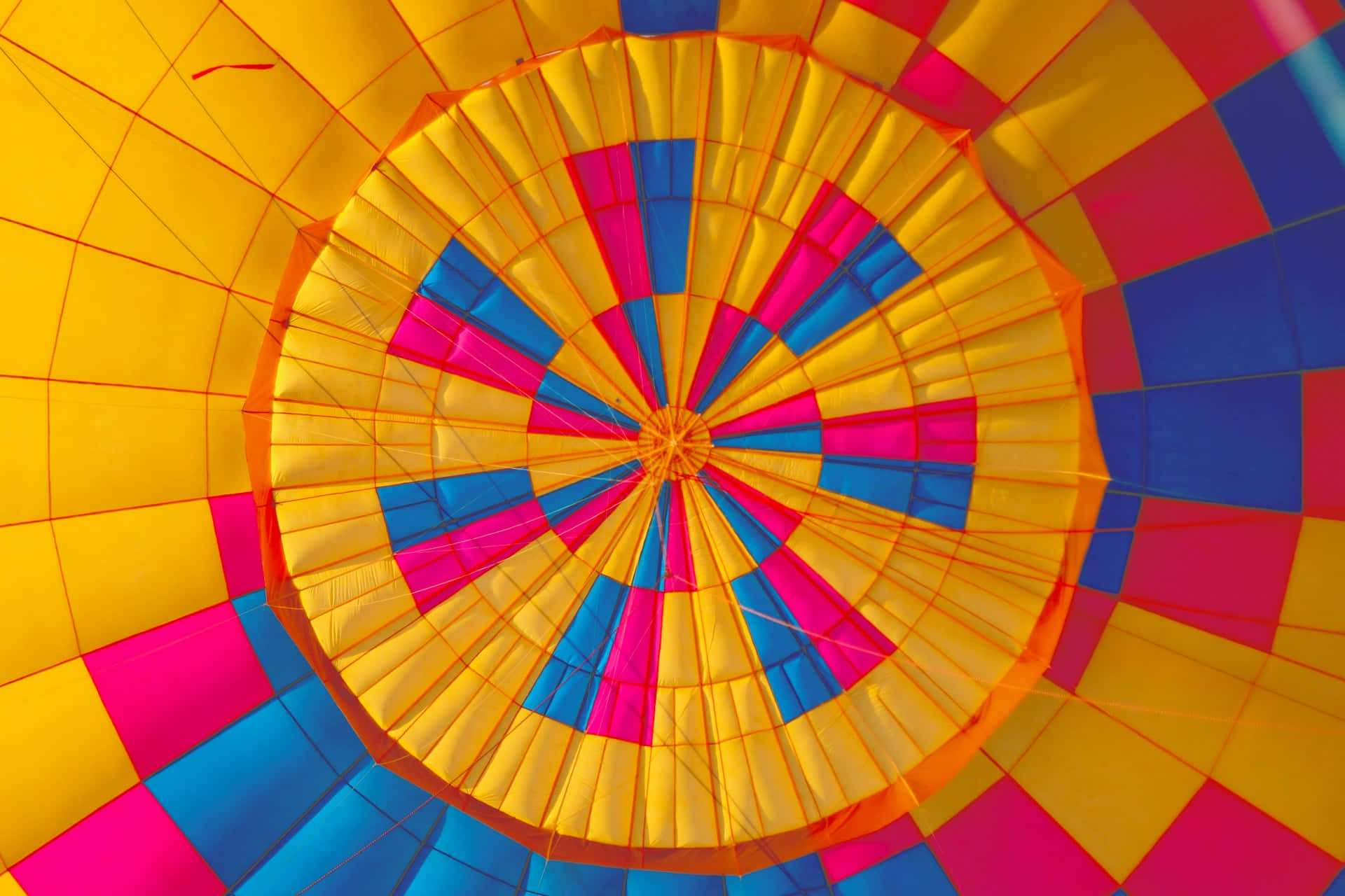Vibrant Hot Air Balloon Canopy Wallpaper