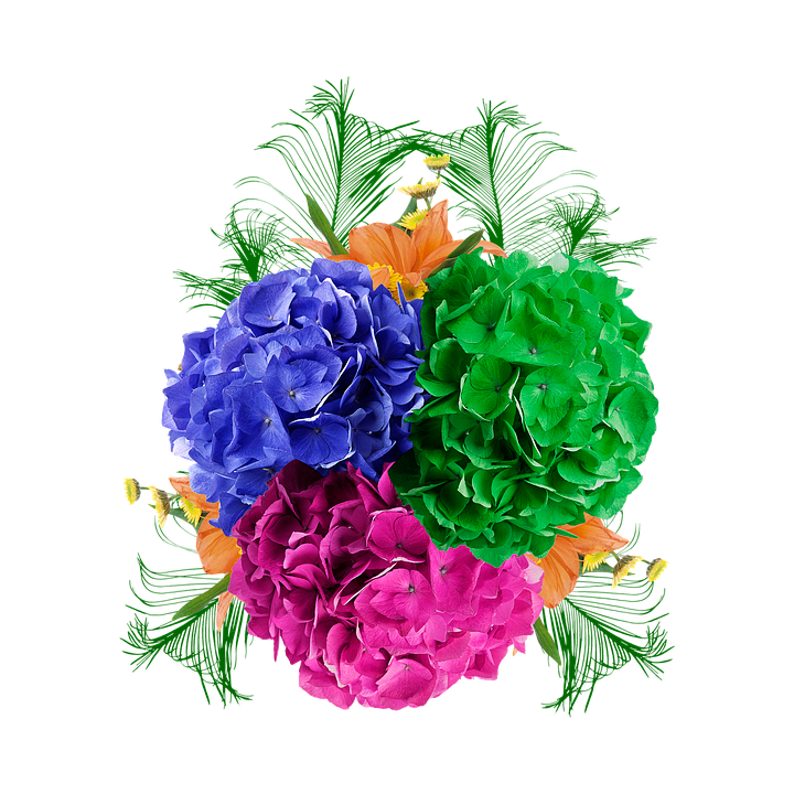 Vibrant_ Hydrangea_ Bouquet PNG