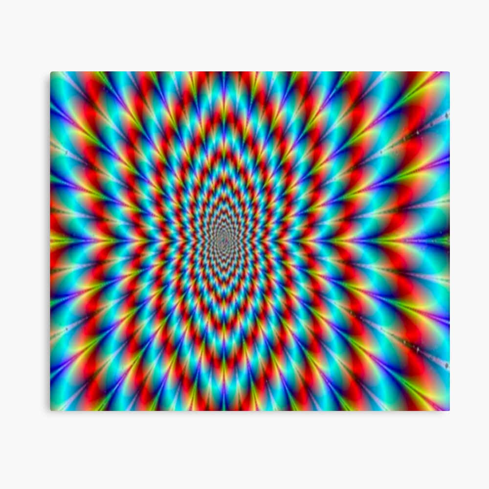 Vibrant Hypnotic Spiral Illusion Wallpaper