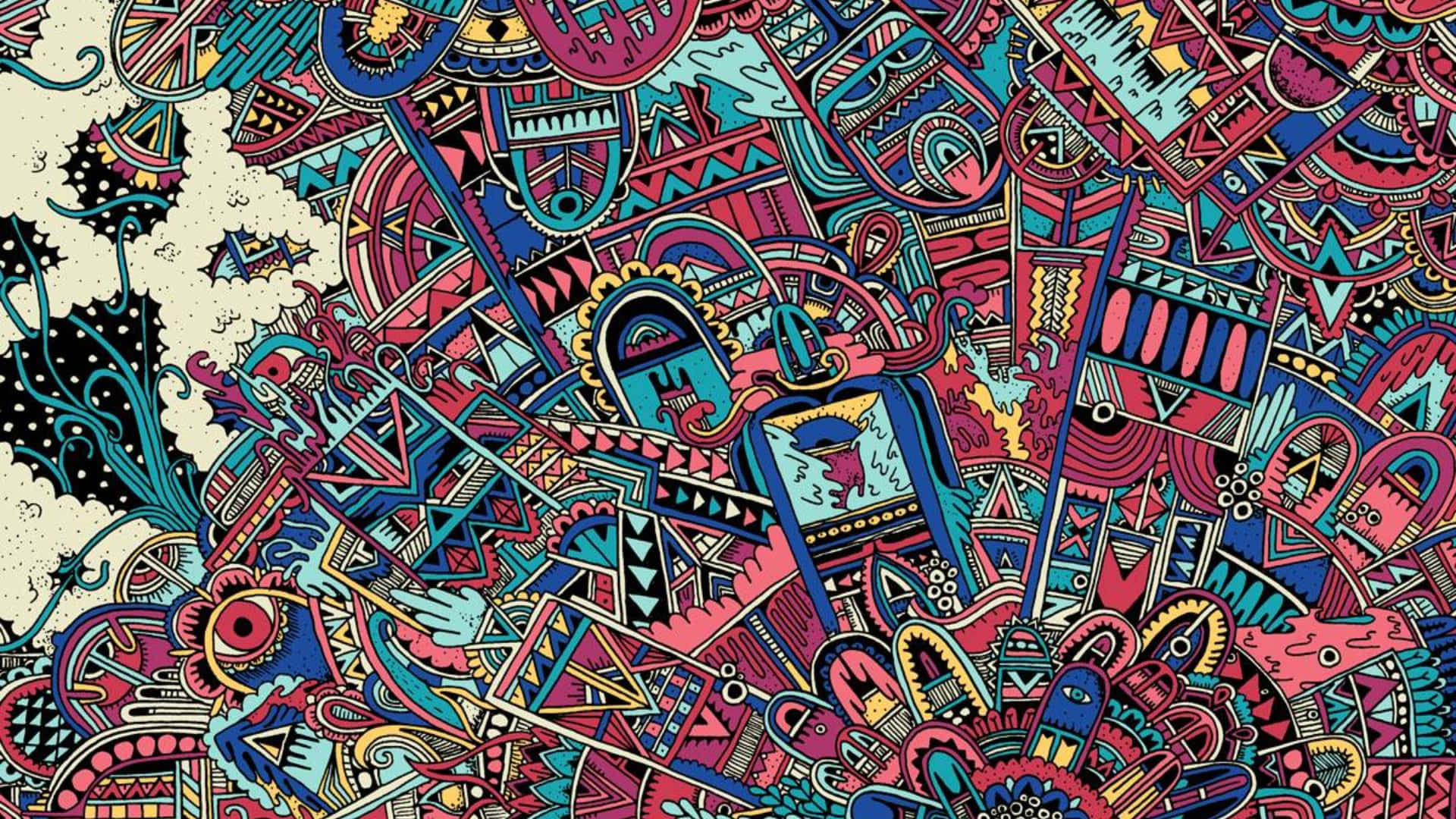 Vibrant Indie Patterns Wallpaper