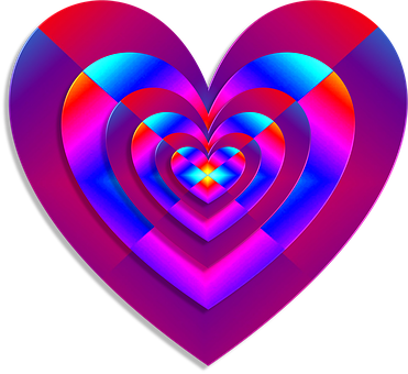 Vibrant Infinity Hearts Valentine PNG