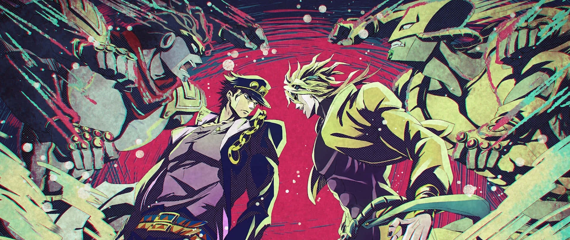 Vibrant Jojo's Adventure Anime Backdrop