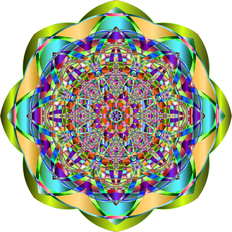 Vibrant Kaleidoscope Pattern PNG