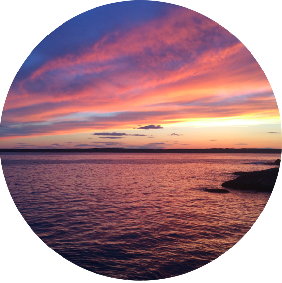 Vibrant Lake Sunset PNG
