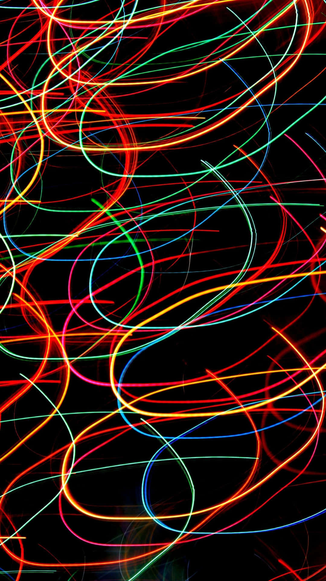 Vibrant Light Trails Abstract Wallpaper