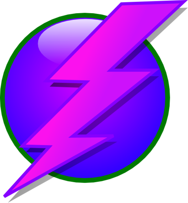 Vibrant Lightning Bolt Graphic PNG