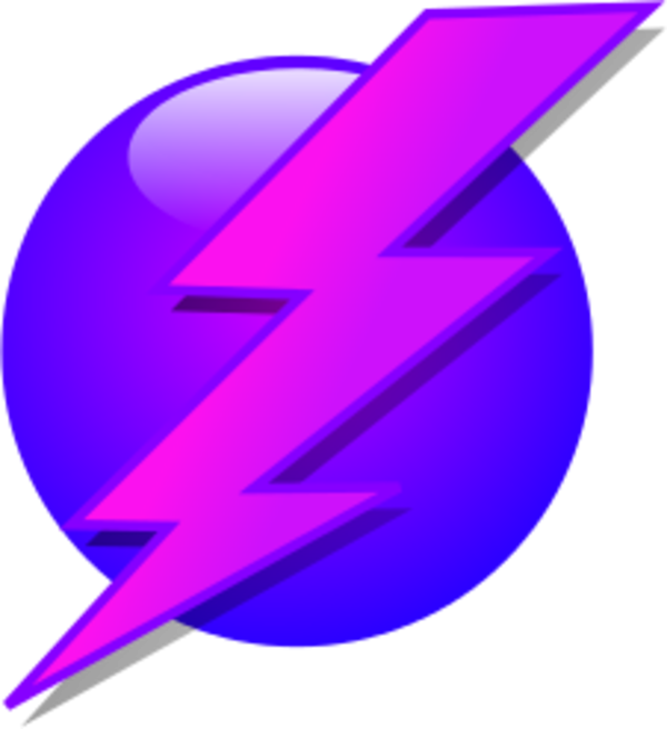 Vibrant Lightning Bolt Graphic PNG