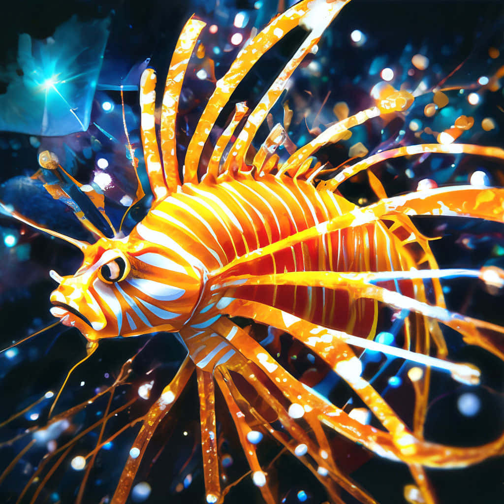 Vibrant Lionfish Underwater Wallpaper