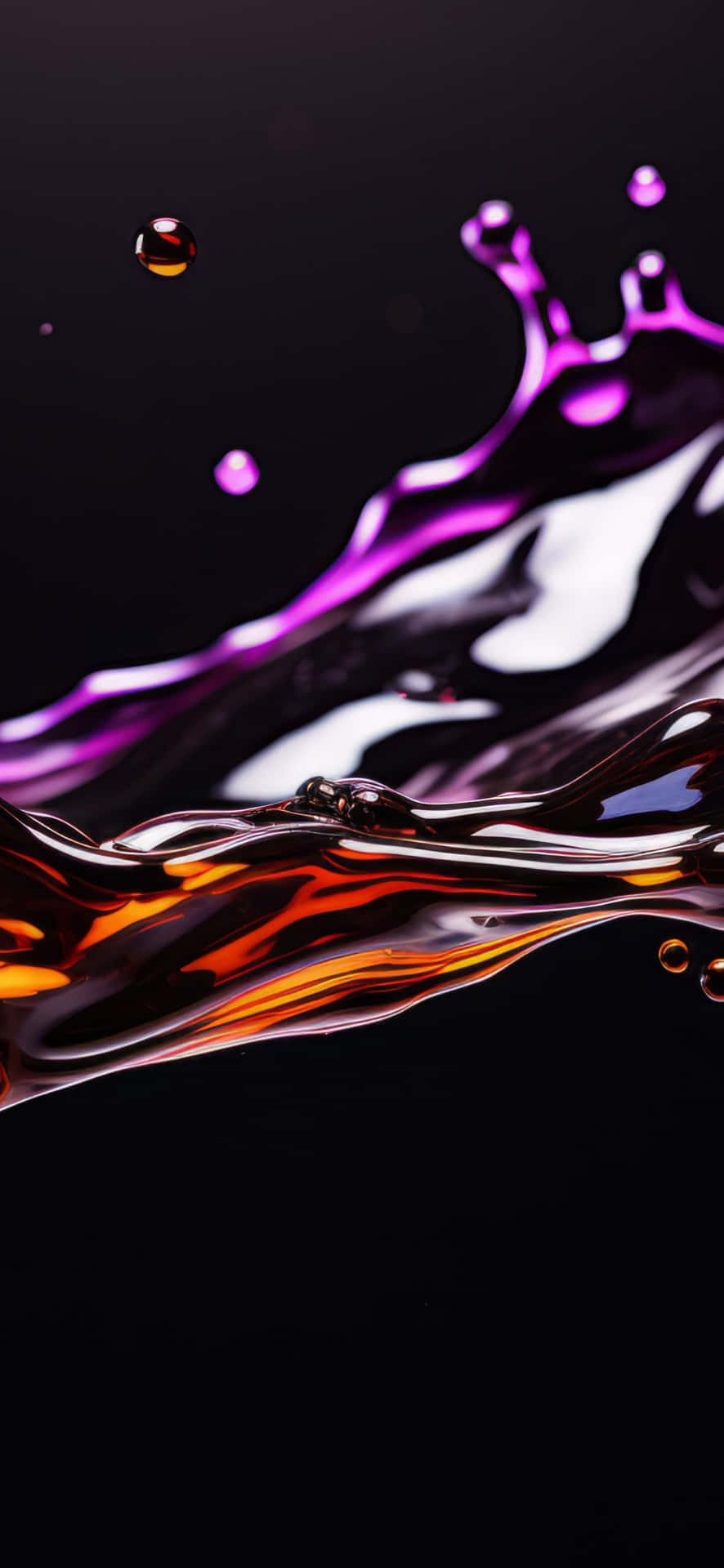 Vibrant Liquid Splash Art Wallpaper