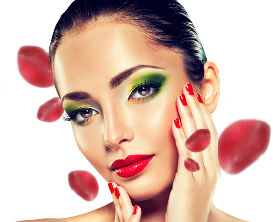 Vibrant Makeupand Manicure Beauty PNG