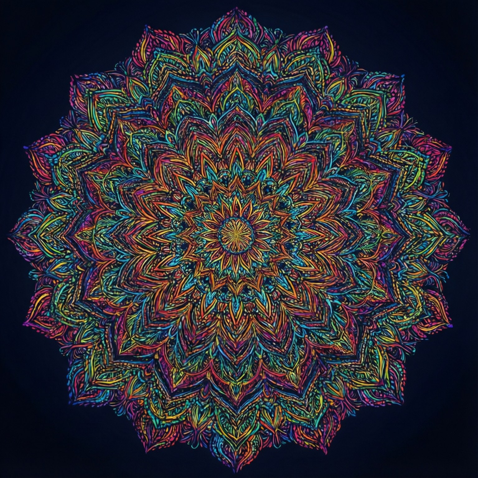 Design de Mandala Vibrant Fonds d'écran