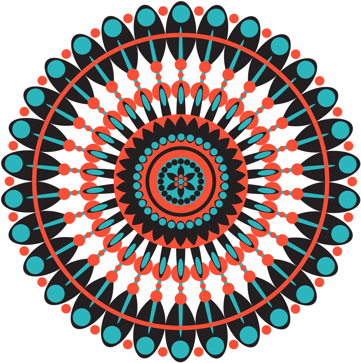 Vibrant Mandala Pattern PNG