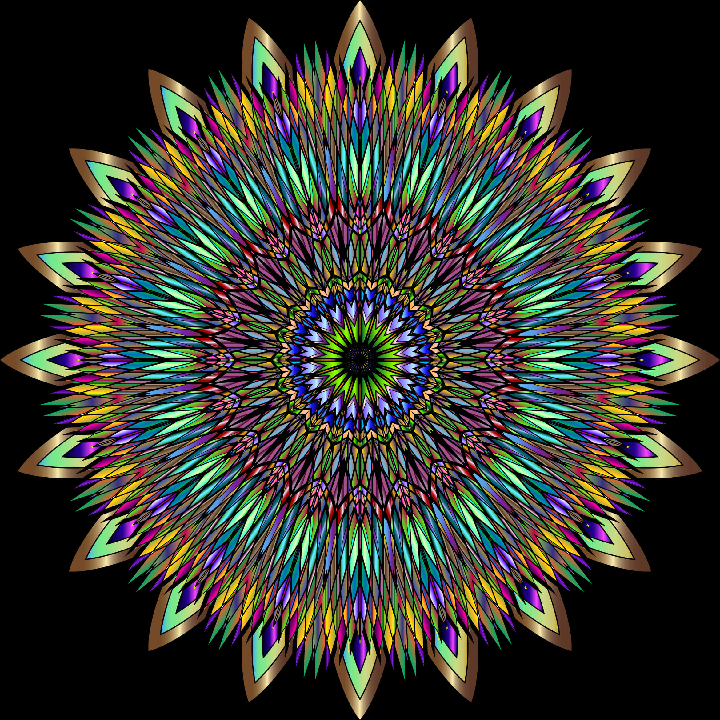 Vibrant Mandala Pattern PNG