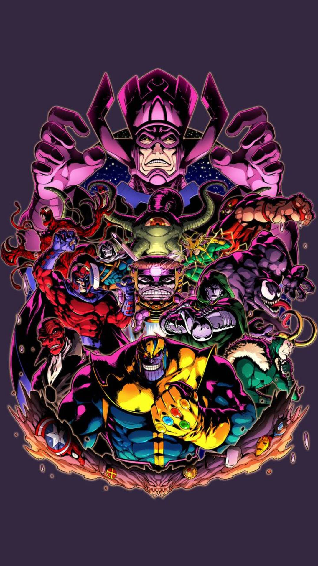 Vibrant Marvel Villains Wallpaper