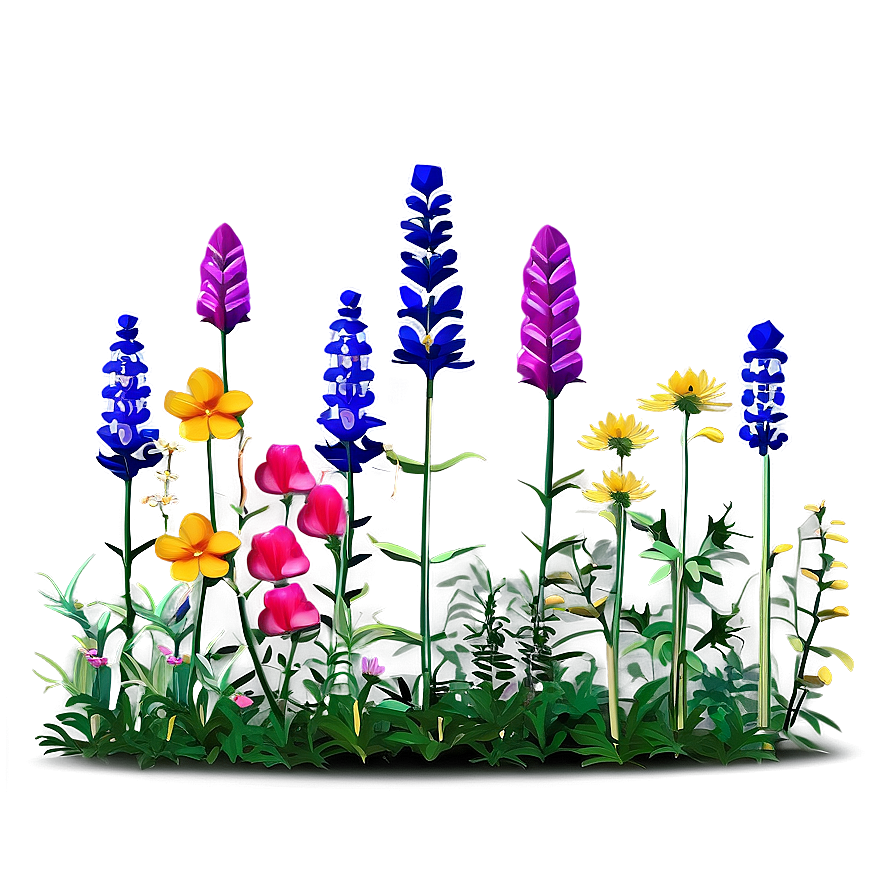 Vibrant Meadow Wildflowers Png Cpy PNG