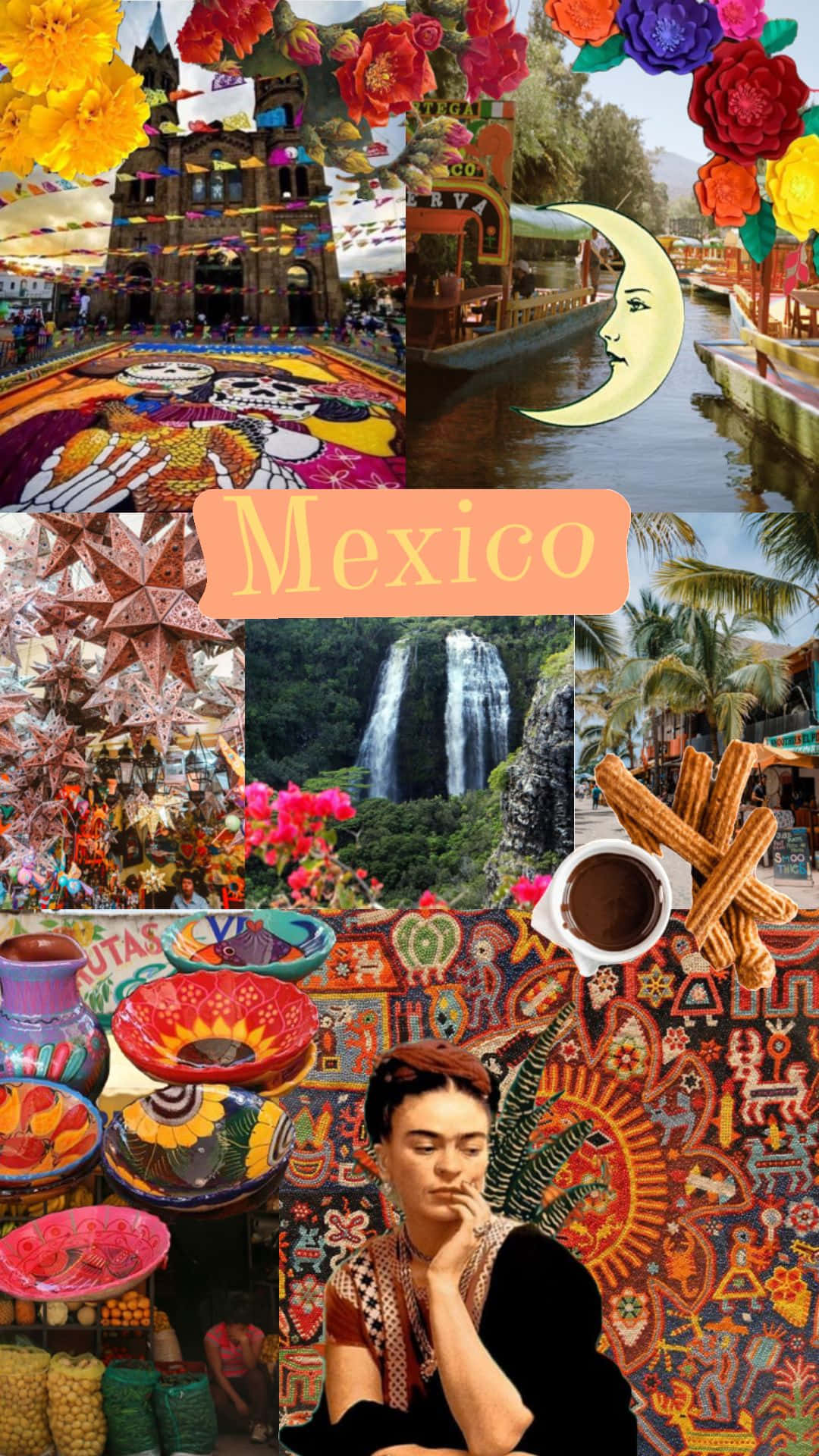 Vibrant_ Mexico_ Collage Wallpaper