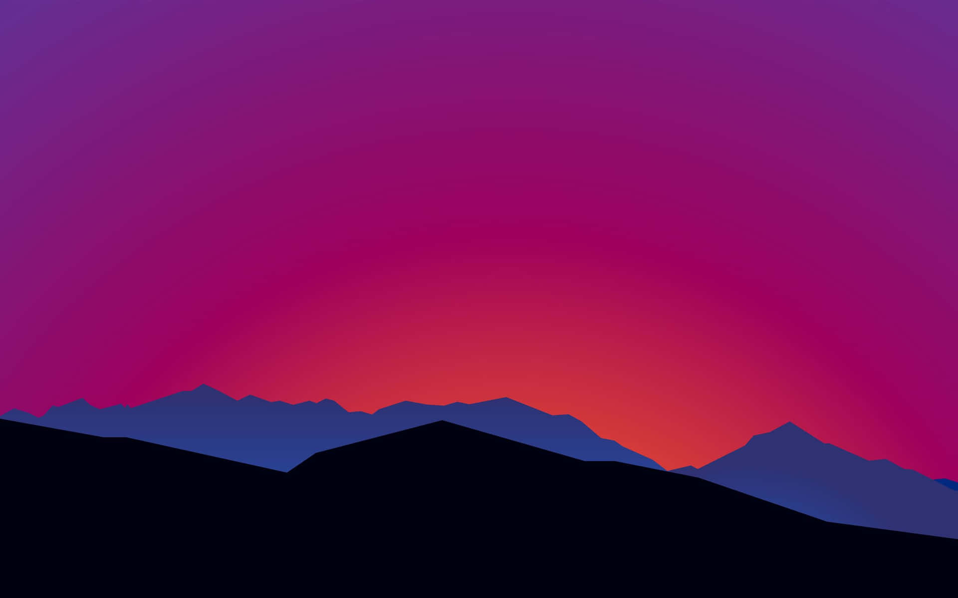 Vibrant Mountain Sunset Wallpaper