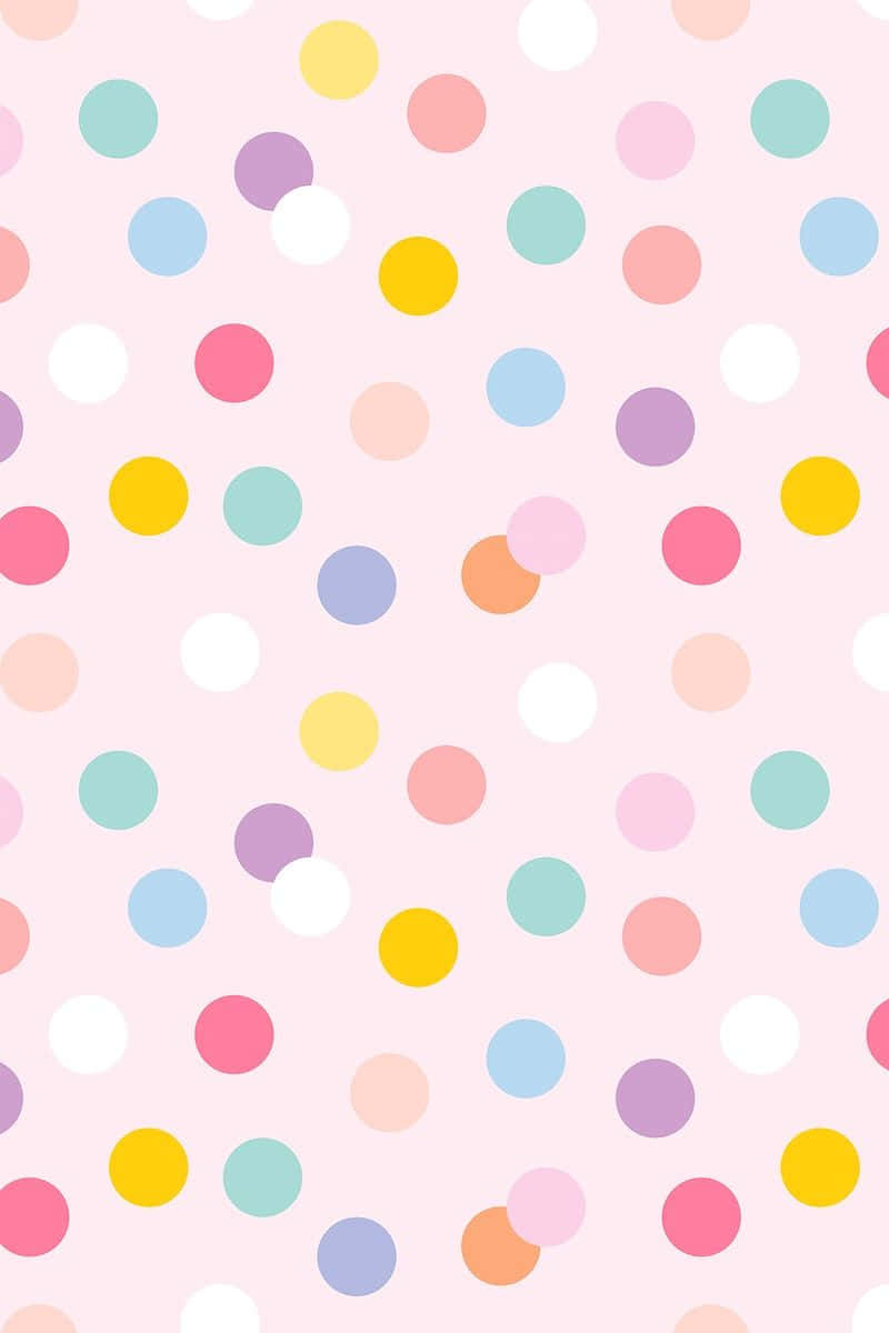 Vibrant Multicolored Polka Dot Wallpaper