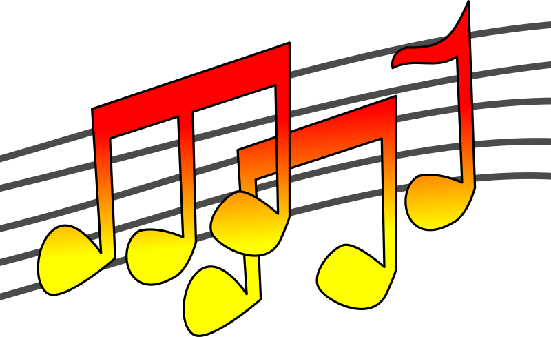 Vibrant Musical Notes PNG