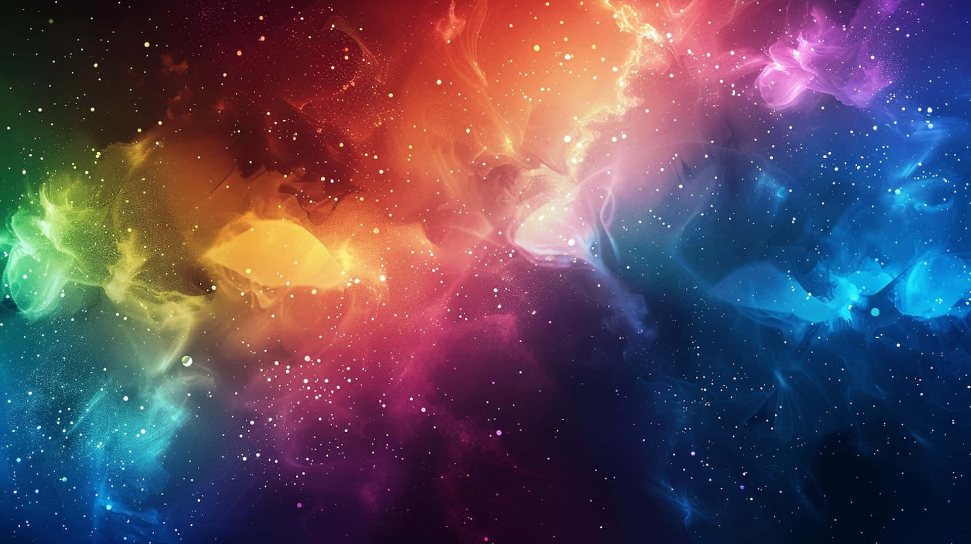 Vibrant_ Nebula_ Rainbow_ Background Wallpaper