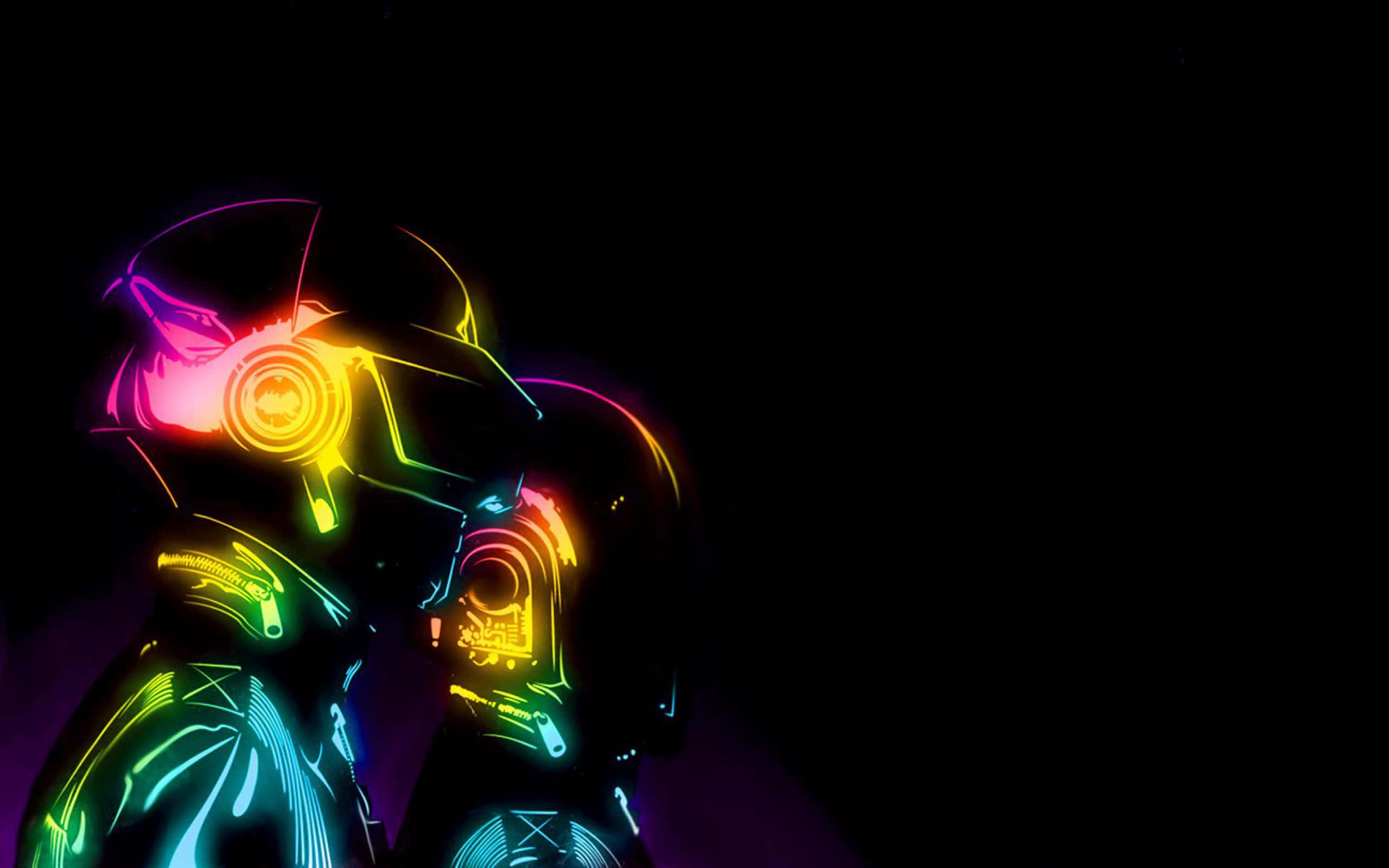 Vibrant Neon Dance Explosion Wallpaper