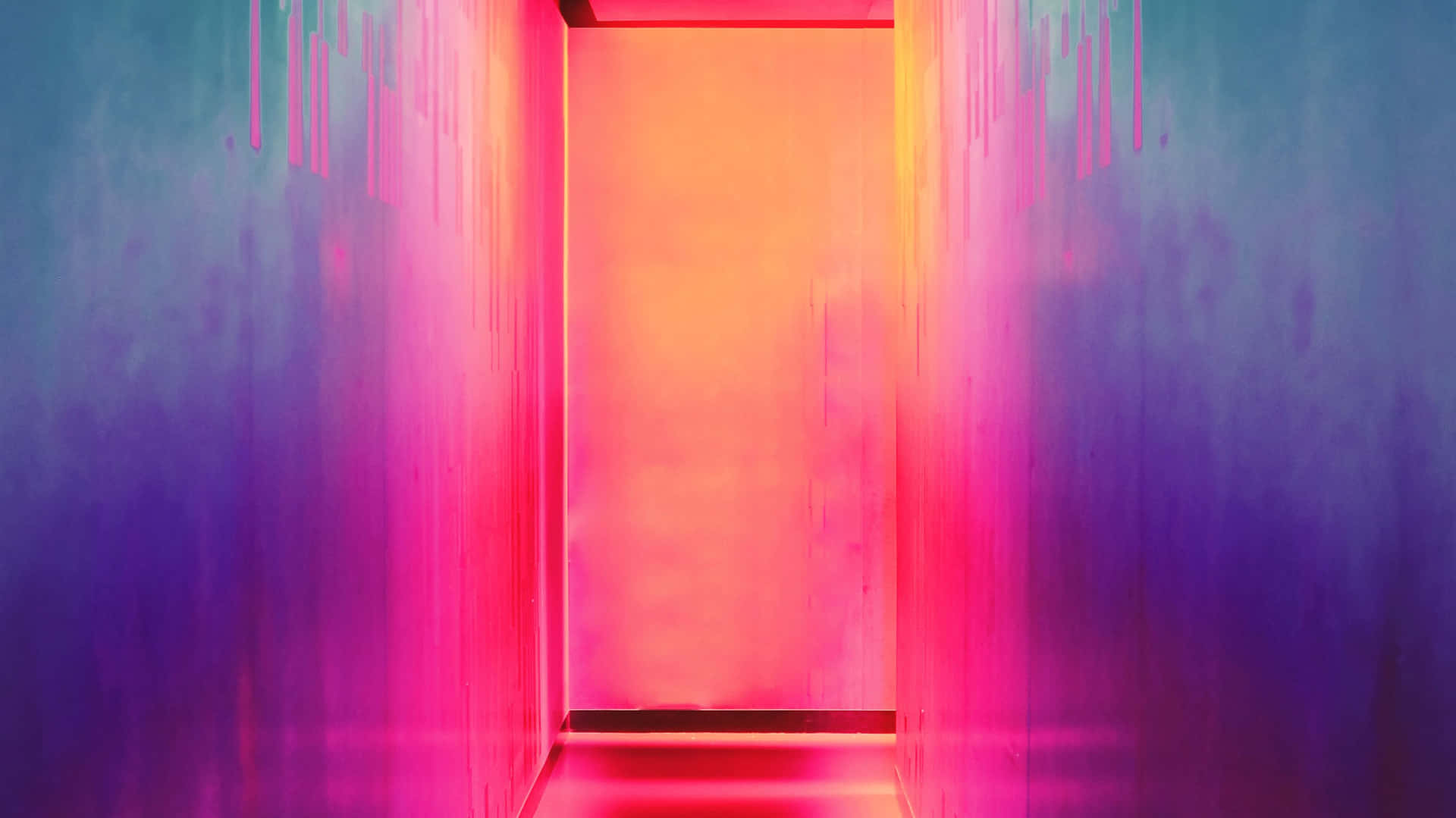 Vibrant Neon Doorway Wallpaper