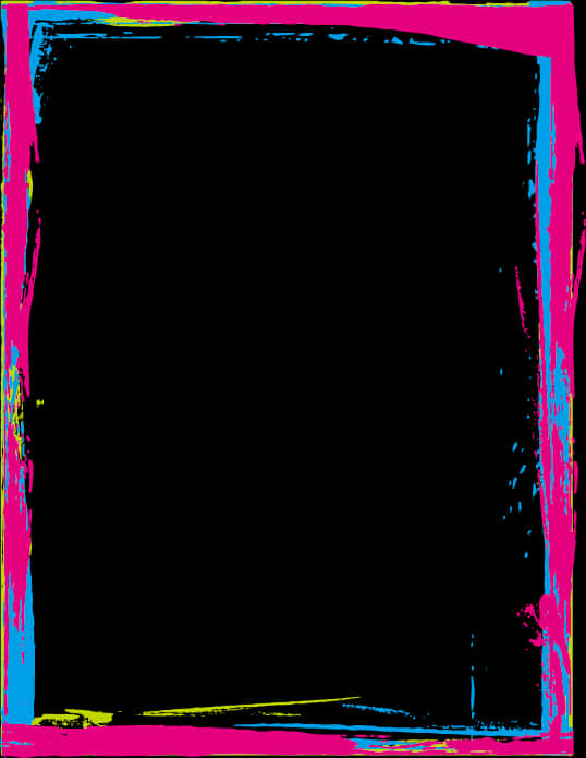 Vibrant Neon Frame Template PNG