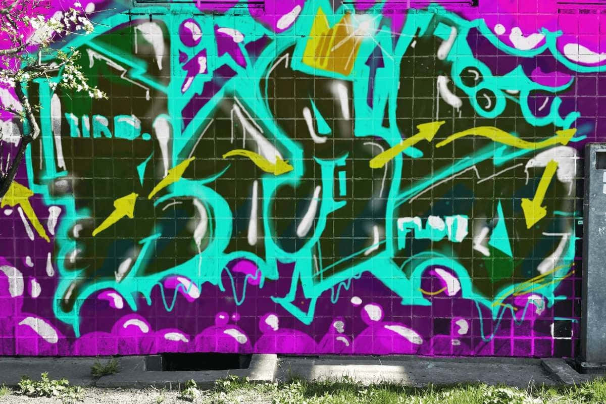Vibrant Neon Graffiti Artwork Wallpaper