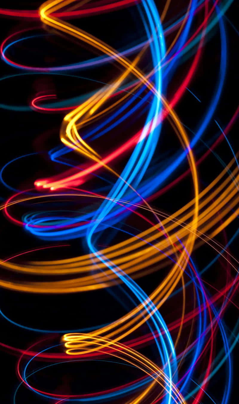 Vibrant Neon Light Swirls Wallpaper