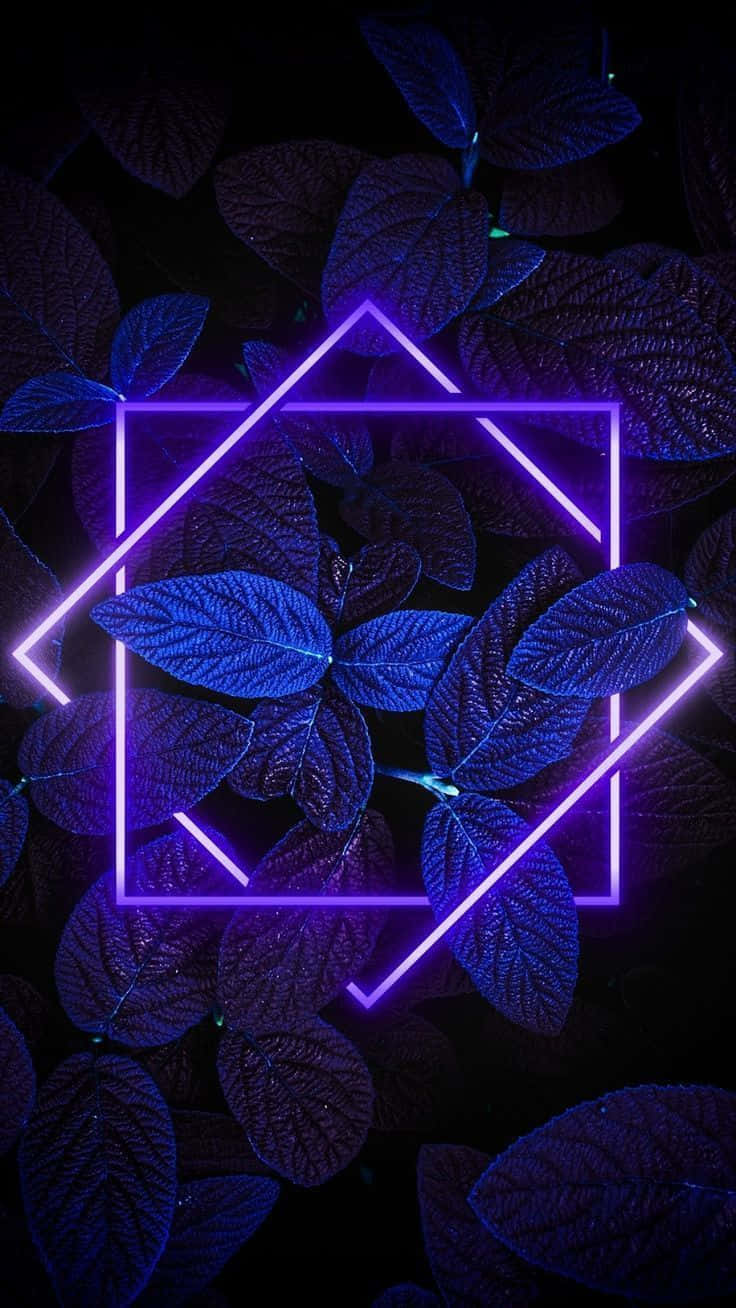 Lanskap Alam Neon Yang Berwarna-warni Wallpaper