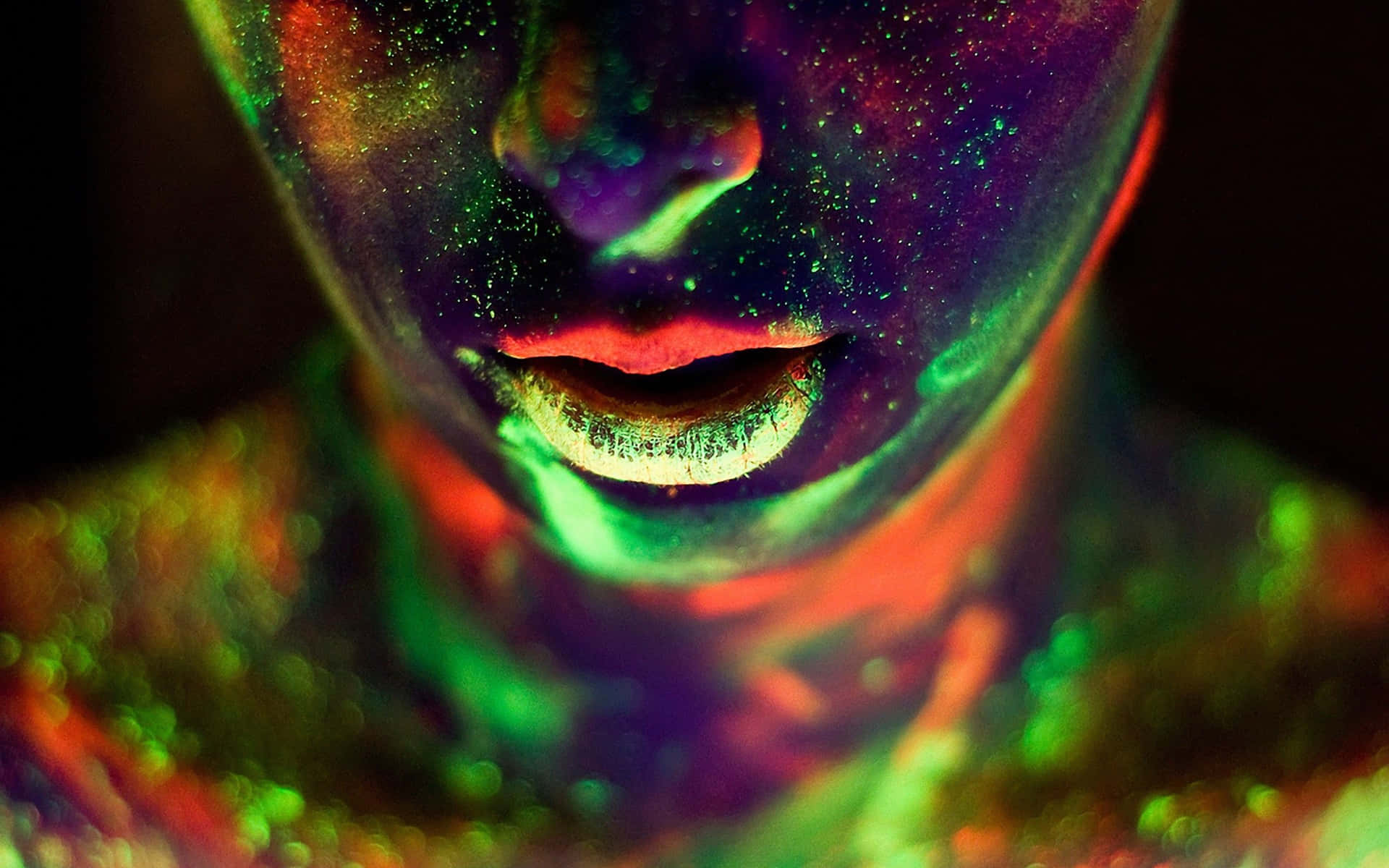 Vibrant Neon Party Vibes Wallpaper