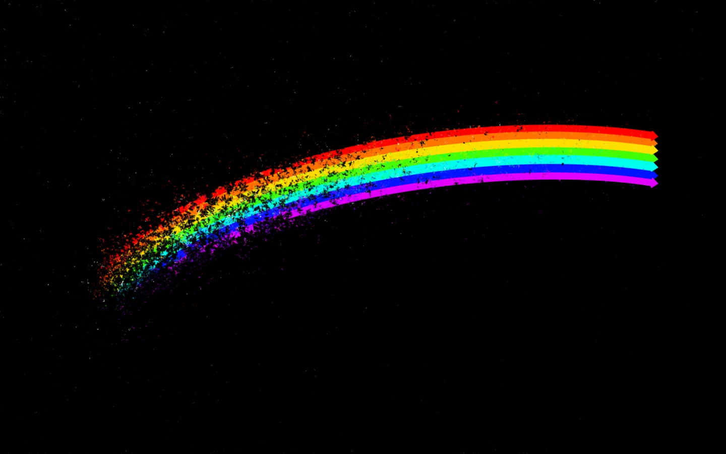 Vibrant Neon Rainbow Art Wallpaper