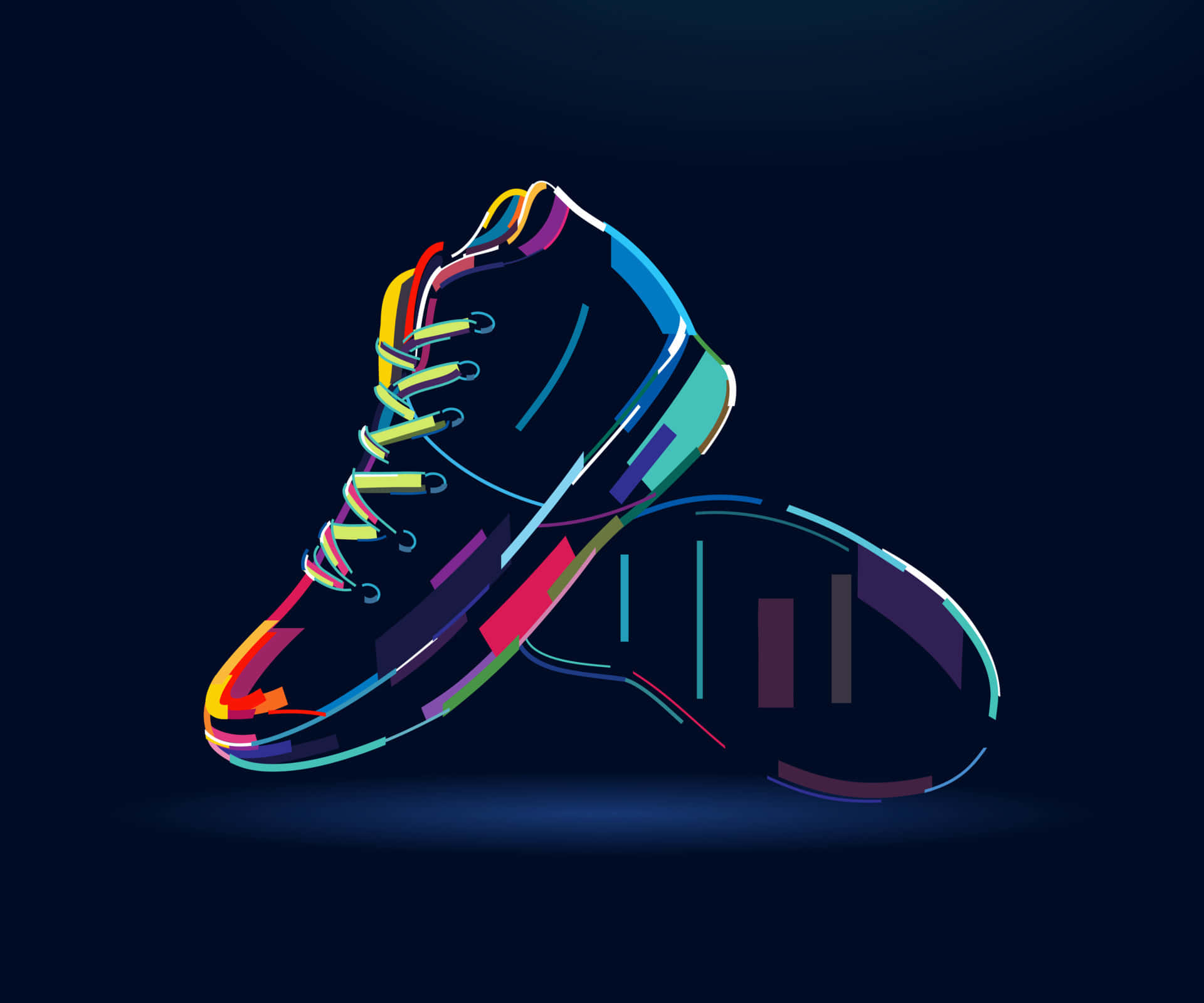 Vibrant Neon Shoes Wallpaper