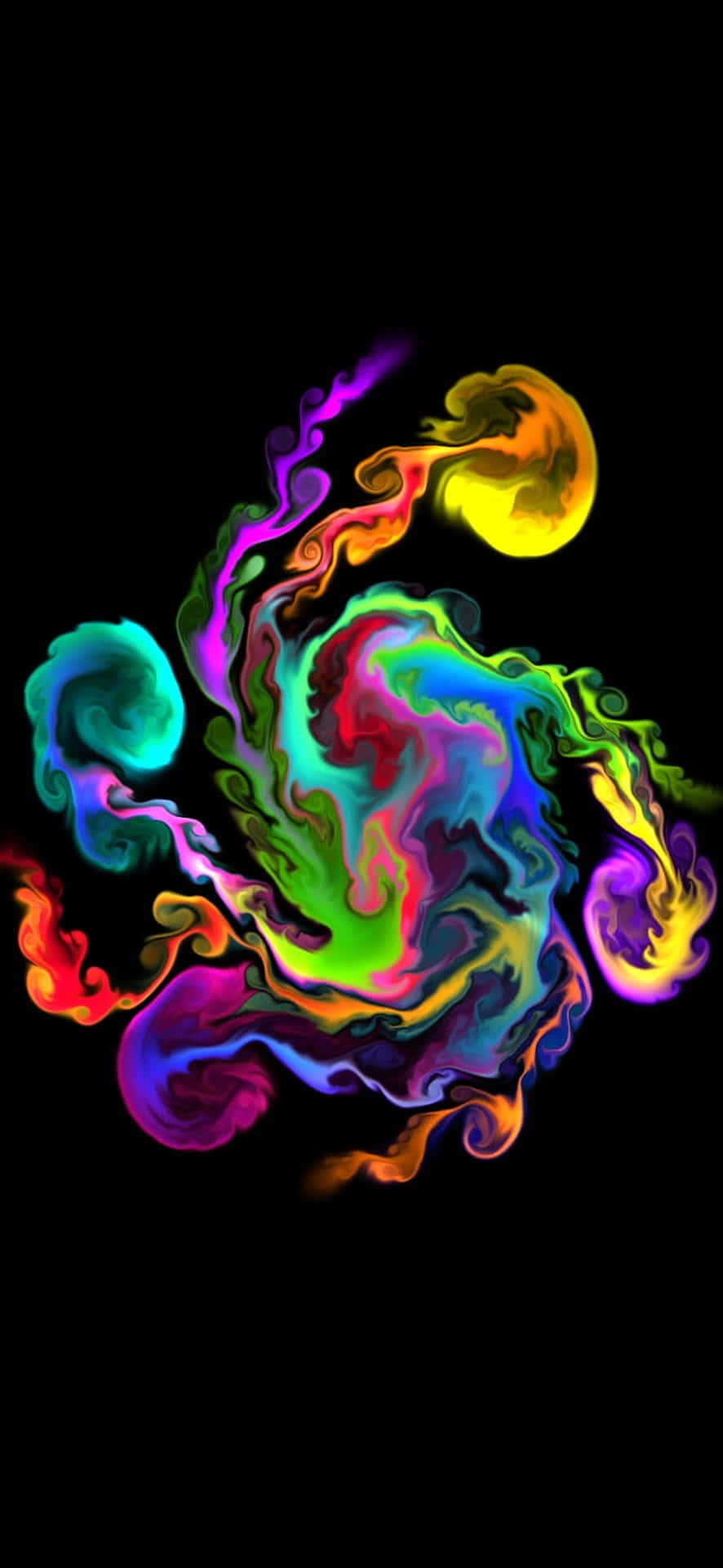 Vibrant_ Neon_ Smoke_ Art Wallpaper