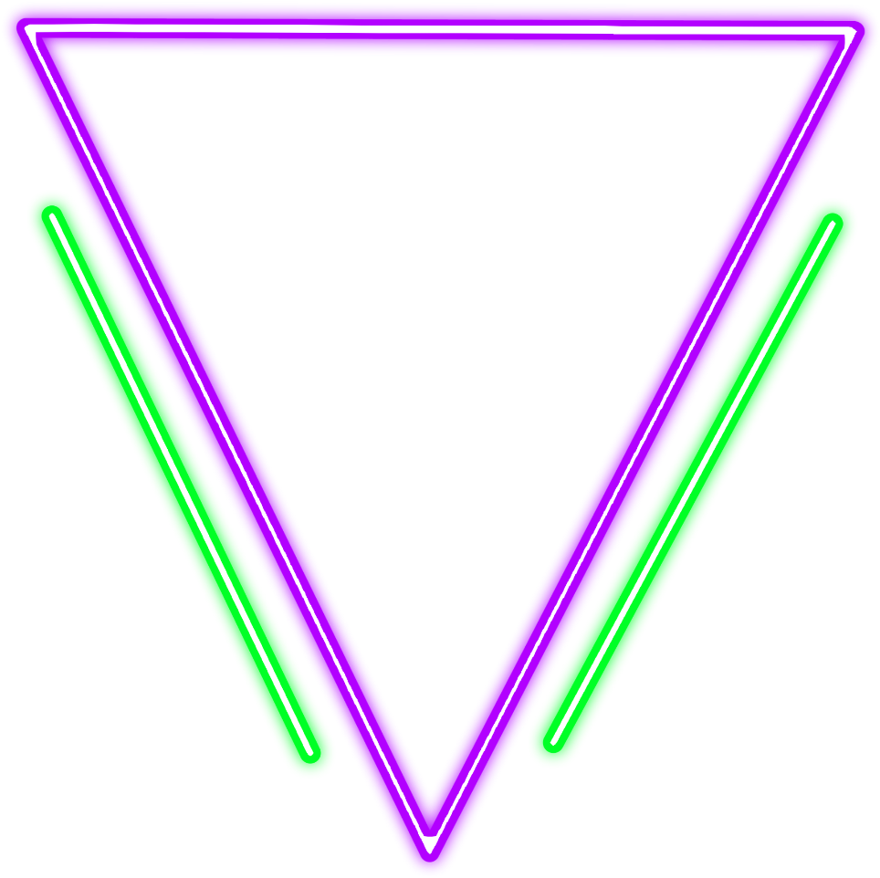 Vibrant Neon Triangle Frame PNG