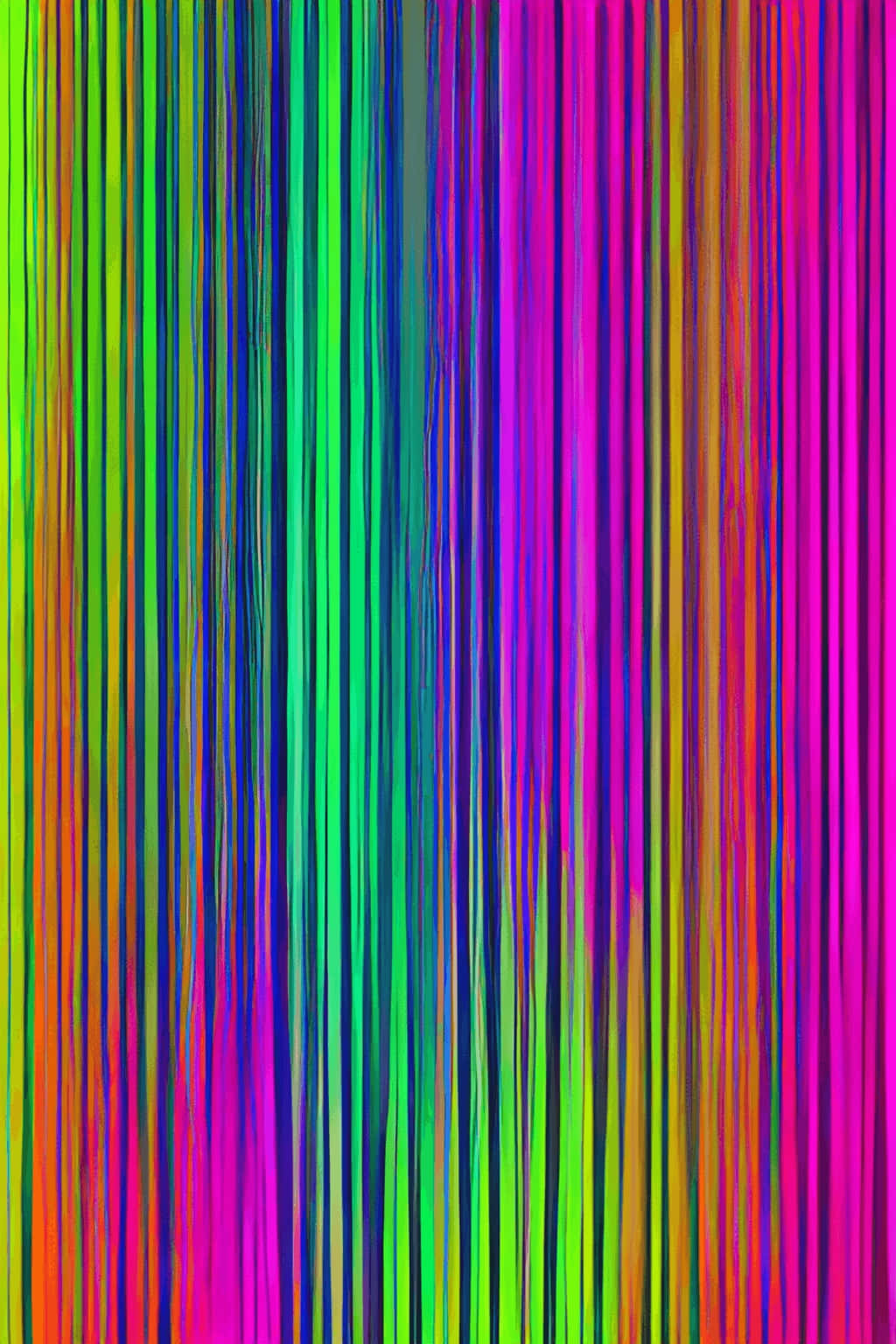Vibrant Neon Vertical Stripes Wallpaper