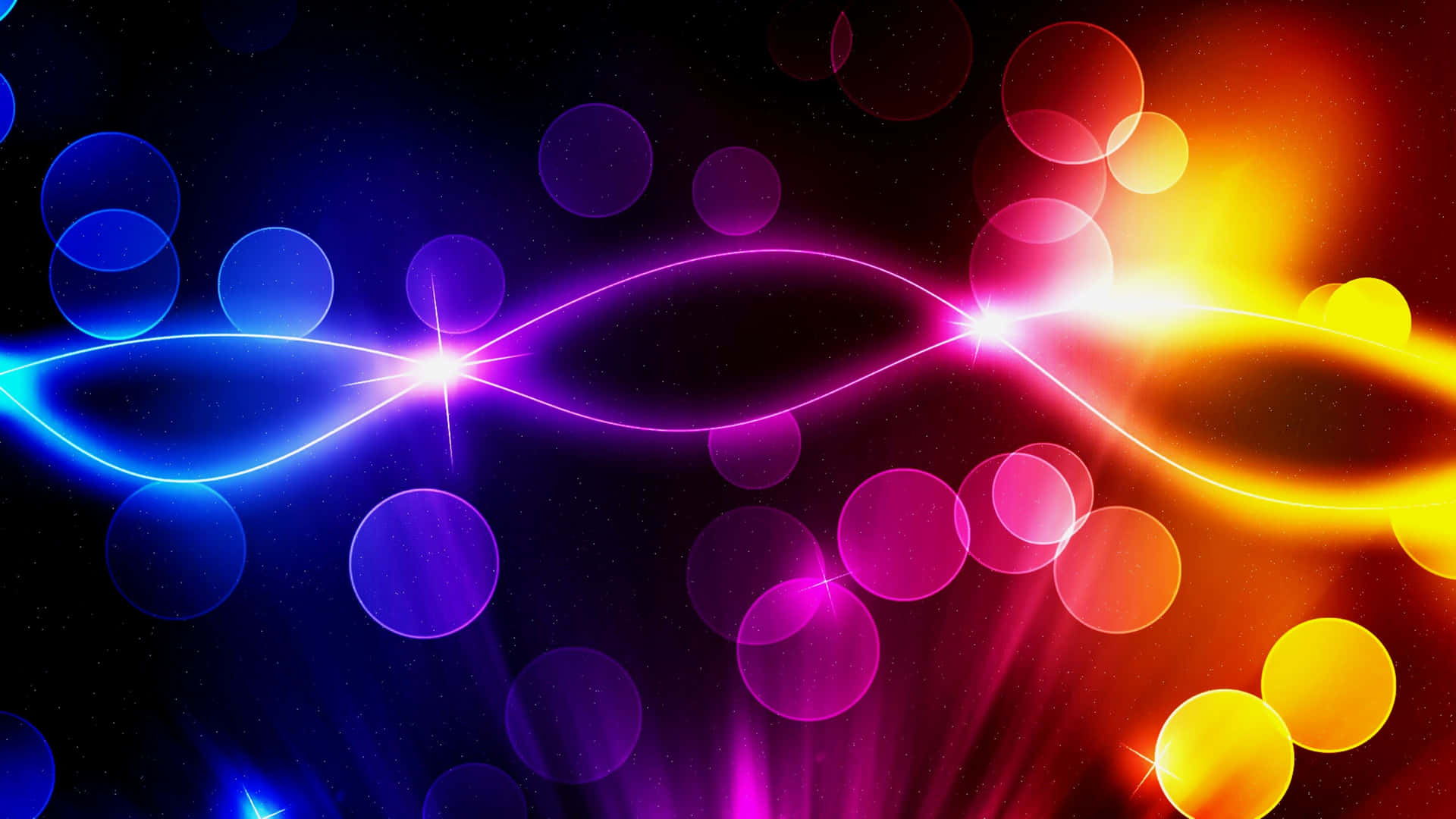 Vibrant_ Neon_ Wave_ Abstract Wallpaper