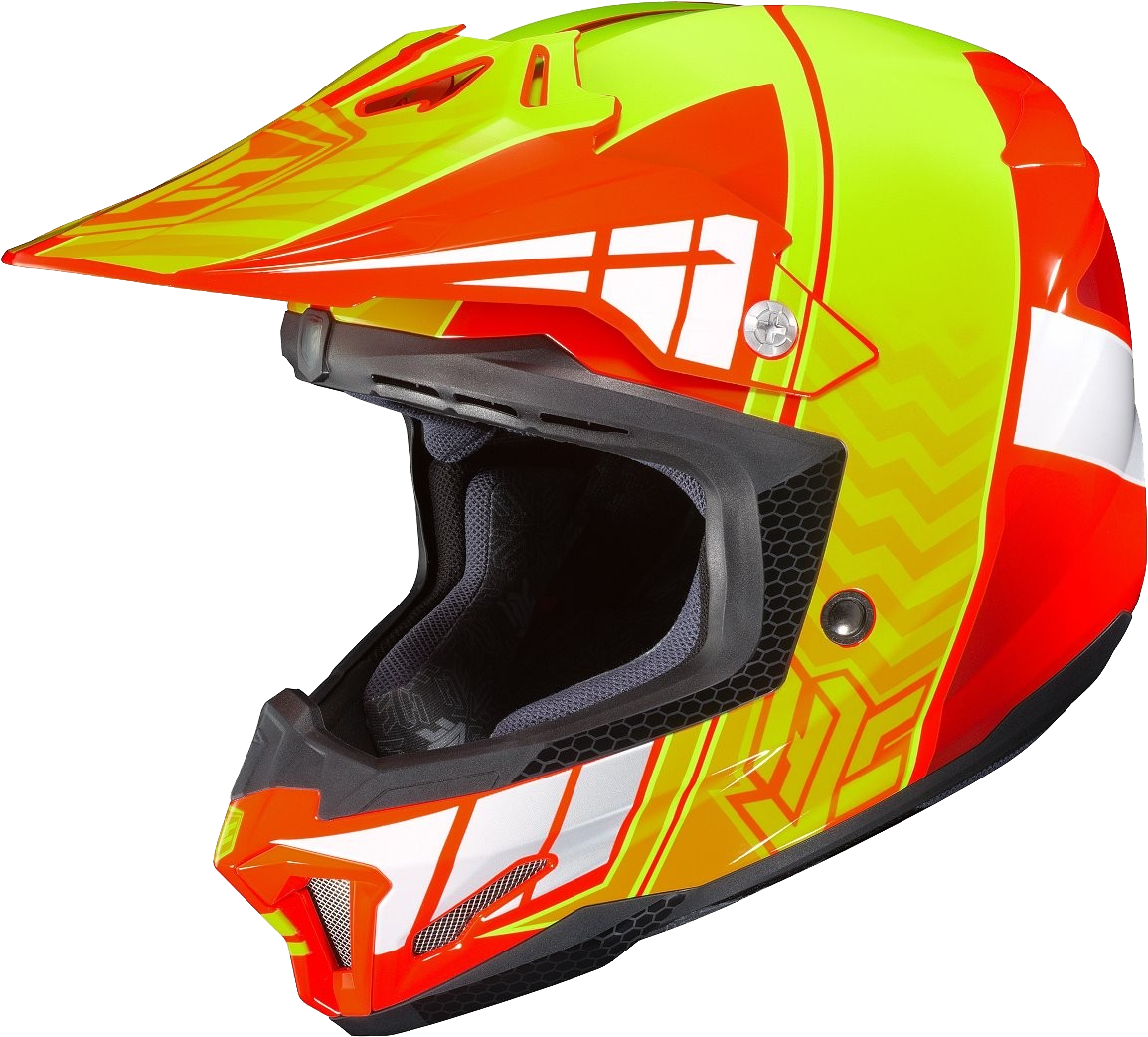 Vibrant Off Road Motorcycle Helmet PNG