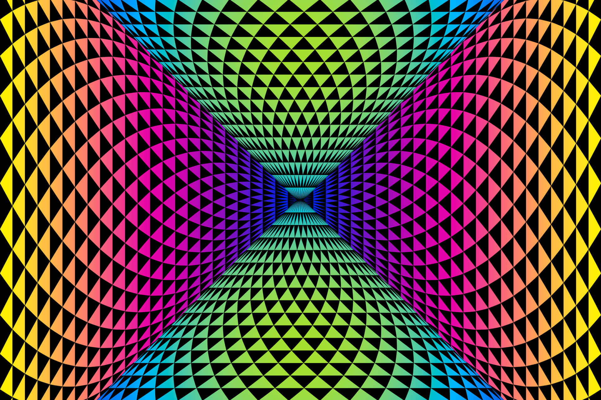 Illusion D'optique Tunnel Vibrant.jpg Fond d'écran