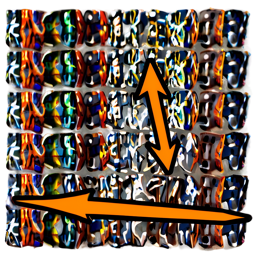 Vibrant Orange Arrow Sign Png 06262024 PNG