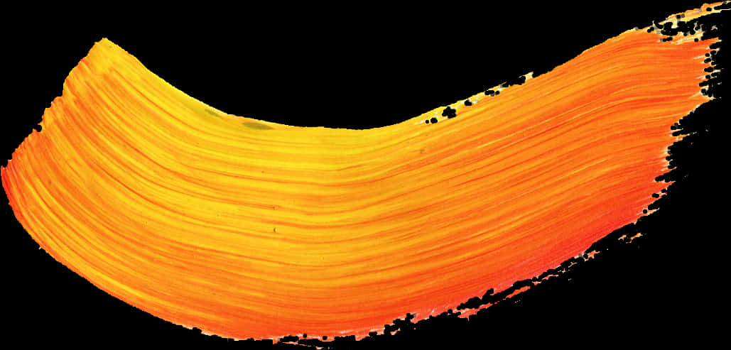 Vibrant Orange Brush Stroke PNG