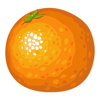 Vibrant Orange Cartoon Illustration PNG