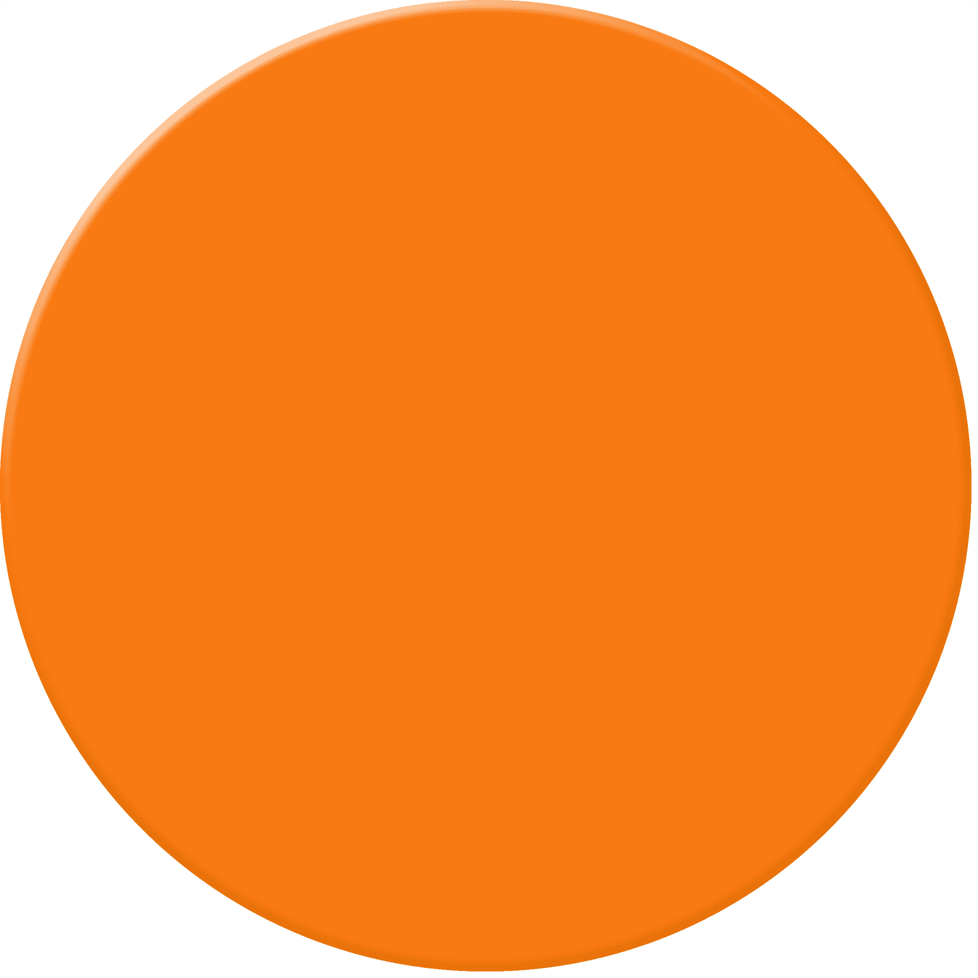 Vibrant Orange Circle Graphic PNG