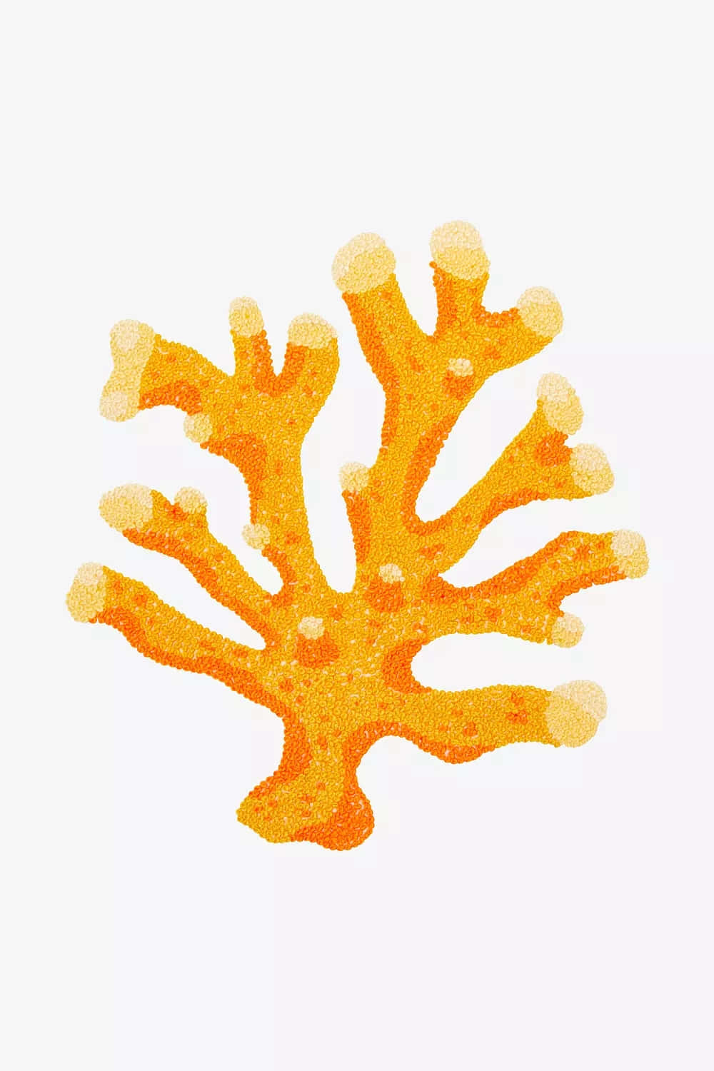 Vibrant Orange Fire Coral Illustration Wallpaper